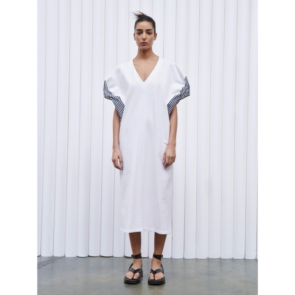 Zara Puff Sleeve TUNIC Knit Midi Dress Small EUC